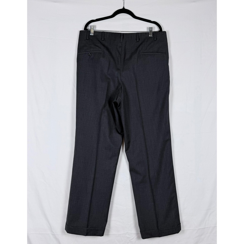 Oxxford Clothes Mens Dress Pants Gray 36x28 Doeskin Wool Bespoke Professional - Picture 5 of 9
